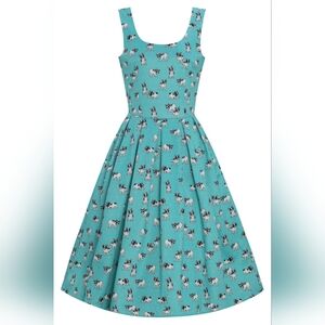 NWT Dolly and Dotty Womens Amanda Green Frenchies Swing Dress Turquoise Sz 12